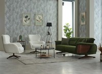 Couchgarnitur Dreisitzer Sessel GrüN Couch Stoff 3Tlg Polstersofa