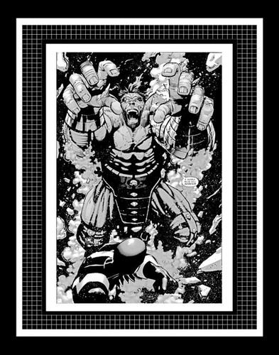 John Romita Jr. World War Hulk #1 Rare Production Art Pg 9 Monotone