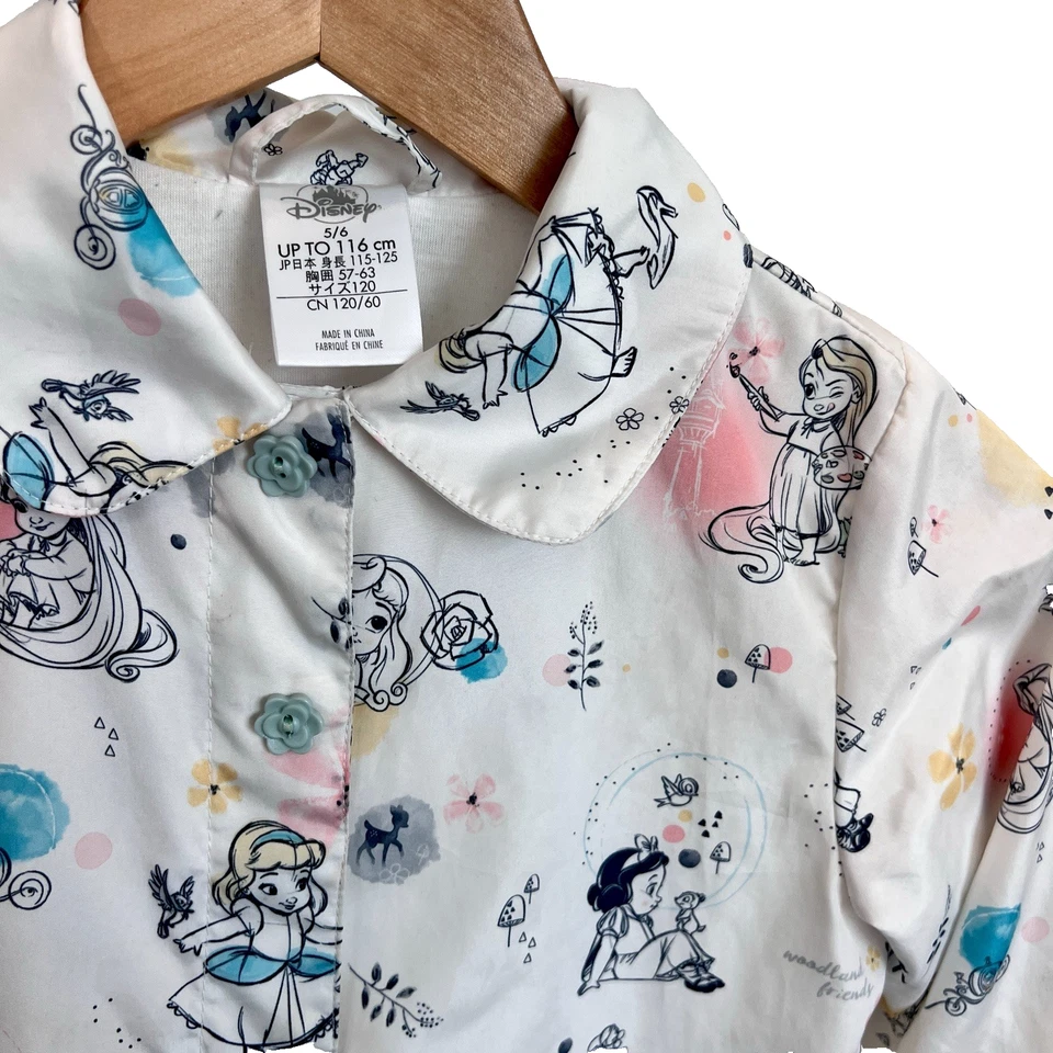 Куртка для девочек Disney Animators коллекция White Princess ветровка дождевик 5-6 - Изображение 2 из 4