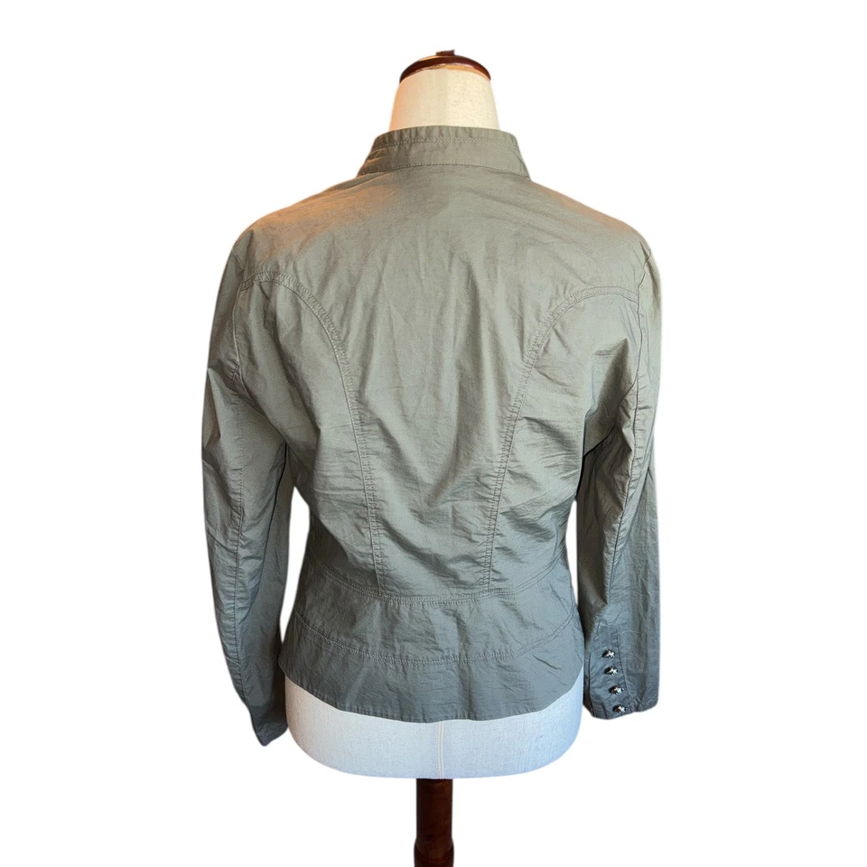 Chaqueta INC International Concepts Oliva Estilo Militar | Talla L Foto 4 de 4