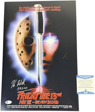 Kane Hodder signed 12x18 Poster Jason Voorhees Friday the 13th Part 8 Beckett
