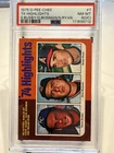 1975 O-Pee-Chee '74 Highlights #7 Nolan Ryan Bosman Busby PSA 8 OC Nice  HOF