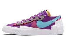 Nike Mens Blazer Low Sacai Kaws Shoess Purple Dusk/Lagoon Pulse-White Size 11