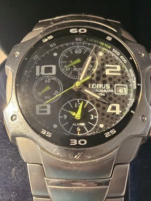 lorus fusion watch chronograph 7T62-X105 C