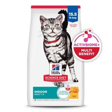 Hill's Science Diet Adult Dry Cat Food for Indoor Cats - Supports Healthy, 15lbs