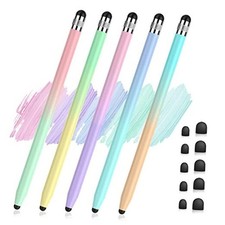 5Pcs Stylus Pens, 2 in 1 Stylus Pen for Touchscreen High 5 colorful