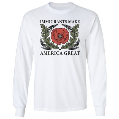 Resist ICE Protest Poppy Graphic - Solidarity Symbol Long Sleeve T-Shirt