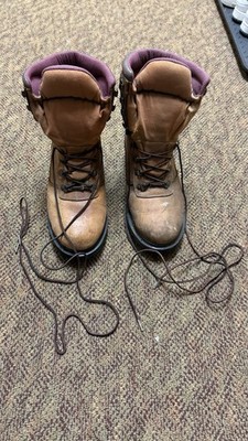 Cabela's Men's Brown Leather Lace-Up Ankle Boots Round Toe Rubber Sole 11.5D