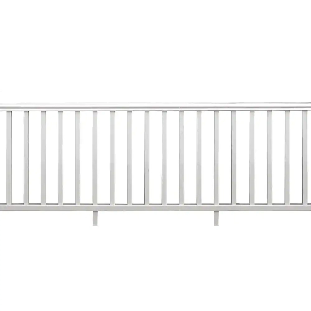 White Vinyl Traditional Stair Kit 6Ft X 36In Weather Resistant Diagonal Railing