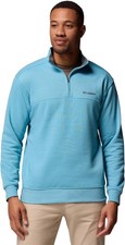 Men's Columbia Hart Mountain II Half Zip Pullover Teal Blue Size Medium MSRP 79