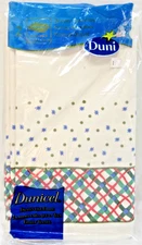 Vtg Duni Dunicel Tablecover 2-Pack Tablecloth 50 x 108" Drapes Like Linen