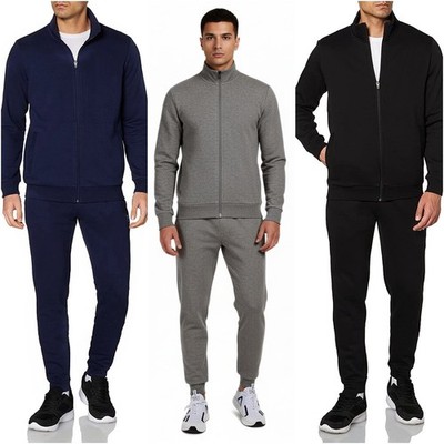 Tuta Sportiva Da Uomo Felpa a Maniche Lunghe E Pantaloni Da Jogging Uomo Track Suit Tuta Taglie Forti Tuta Da Ginnastica Uomo 2 Pezzi Soft Hoodies Felpa Set Per Jogging Fitness