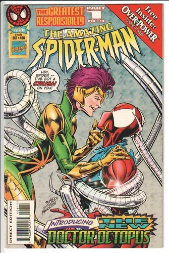 Amazing Spider-Man 406 1st Lady Doctor Octopus 1995 VF/NM 9.0 with Overpower Car
