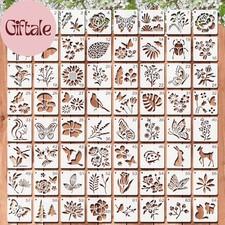 Stencils for Painting, 64Pcs 3 Inch Stencils for Crafts Reusable Rock Painting S