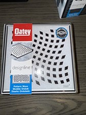 Oatey Designline 6 in. x 6 in. Stainless Steel Square Shower Drain Wave Pattern