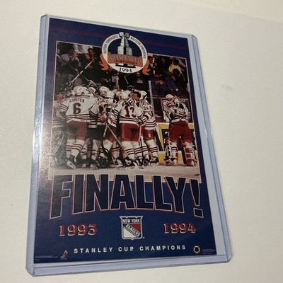 Vintage  Finally  1994 Stanley Cup Champs New York Rangers Promo Poster Card 4x6