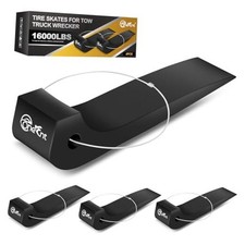 4Pack Tire Skates for Tow Truck Wrecker- Rollback Carrier Safety