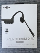 Shokz OpenComm2 UC 2025 Upgrade USB-A Bone Conduction Bluetooth Headset - Black