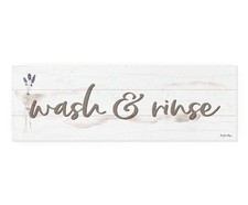 Wash And Rinse Laundry Rustic Wood Wall Sign