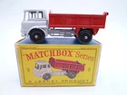 VINTAGE MATCHBOX LESNEY No.3b BEDFORD TIPPER TRUCK IN ORIGINAL BOX 1961 RED
