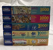 White Mountain 1000 Piece Jigsaw Puzzle Lot o...