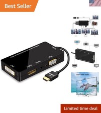 Synchronous HDMI Display Adapter - 4-in-1 Converter with Audio for Projectors