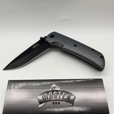 Cuchillo Plegable Master USA Asistido por Resorte Fibra de Carbono MU-A005CF Negro Para Hombre