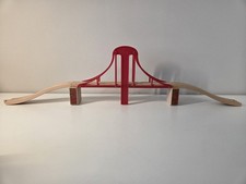 Red Suspension Bridge On Risers - Compatible With Thomas  Friends And Brio