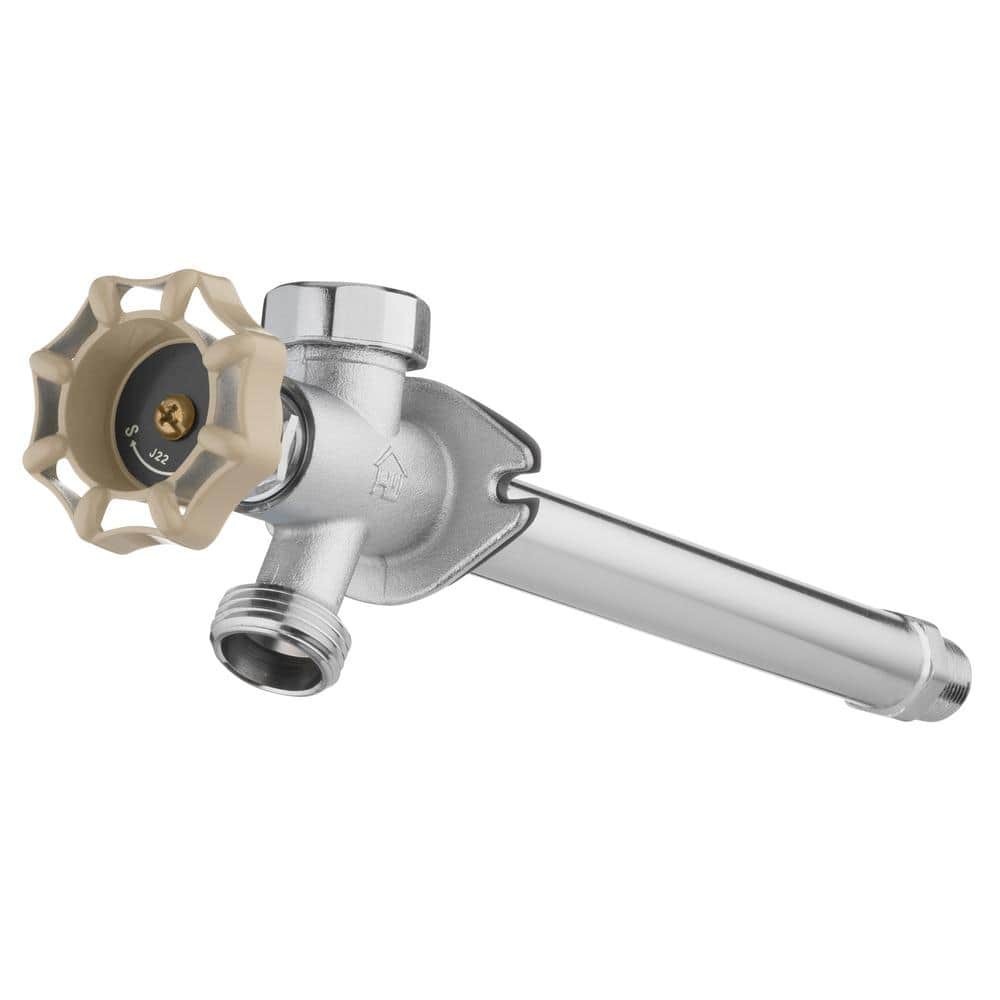 Everbilt 3/4 x 1/2 x 1/2 in x 8 in Brass Anti-Siphon Frost Free Sillcock Valve