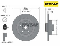 2 St. Bremsscheibe Pro Textar 92316503 FüR Renault Talisman