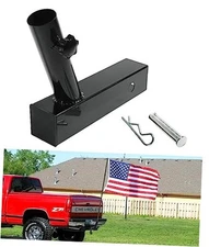 ESEWALAS Hitch Flag Pole Holder,Universal Flagpole Truck Flag Pole Mount with 