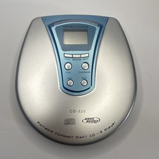 Audiophase CD-320 Portable CD Player Bass Boost Silver/Blue