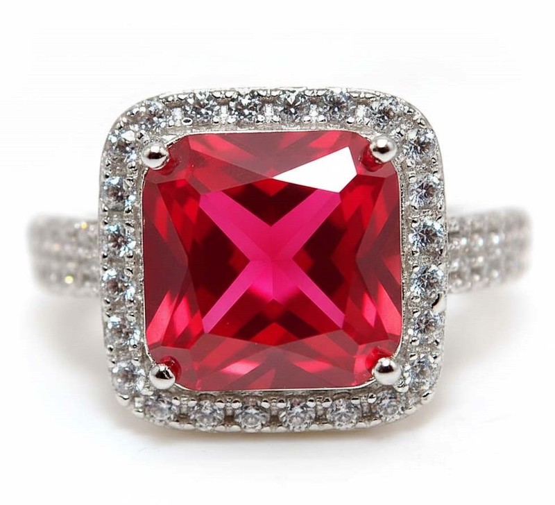3CT Heat Treated Rubellite Tourmaline 925 Sterling Silver Ring Jewelry Sz 8