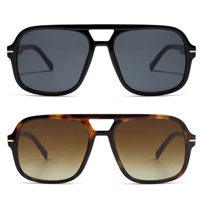 HERJOUR Retro Trendy Medium, Black+brown Yellow Tortoise/Gradient Brown