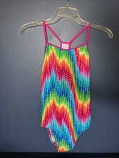 Speedo Girls Swimsuit 16 One Piece Multicolor