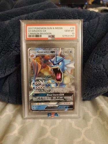 2017 Pokemon Sun & Moon Crimson Invasion 18/111 Gyarados GX PSA 10
