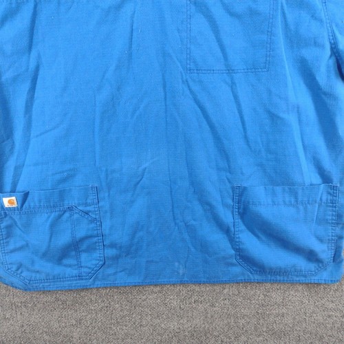 Carhartt Women's Scrub Top Plus Size 3X Short Sleeve Blue Front Pocket V-Neck - Bild 8 von 14
