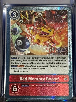 Red Memory Boost! P-35 Digimon Card Game Super Rare NM