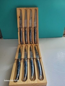 Laguiole Inox by Jean Dubost France 8-piece Steak Knife Set New