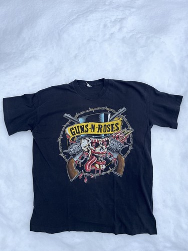 Vintage Guns N Roses T Shirt 1990 Use Your Illusion Euro Tour XL Clown