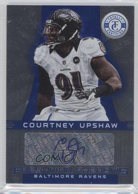 2012 Totally Certified Platinum Blue 77/99 Courtney Upshaw #116 Auto 3c9