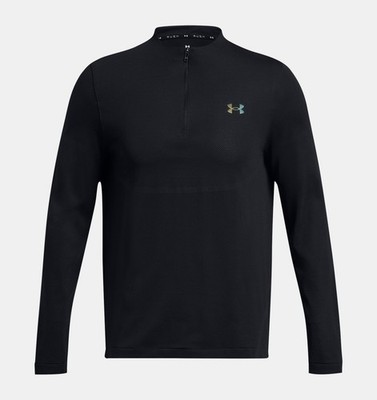 NWT $85 UA Under Armour UA RUSH Vanish Elite Seamless 1/4 Zip 1382798-001 Sz L