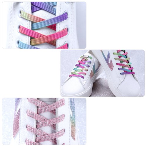 7 Pairs No Need to Tie Shoelace Buckle Laces Tieless Child Shoelaces - Picture 9 of 12