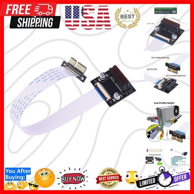 PCI-E X1 Extension Adapter PCI Express X1 Low Profile Angled Riser Card Exten...