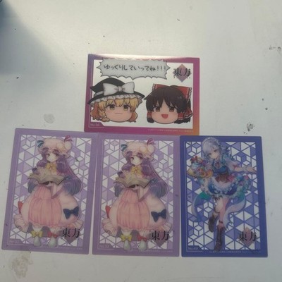 Touhou Project Clear Card Set of 4 Patchouli Sakuya Reimu Marisa