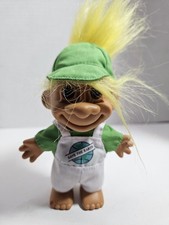 Russ Troll Save The Earth / Earth Day 4" Doll Yellow Hair Green Cap