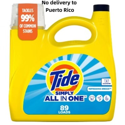 Tide Simply Refreshing Breeze Clean & Fresh HE Liquid Laundry Detergent new