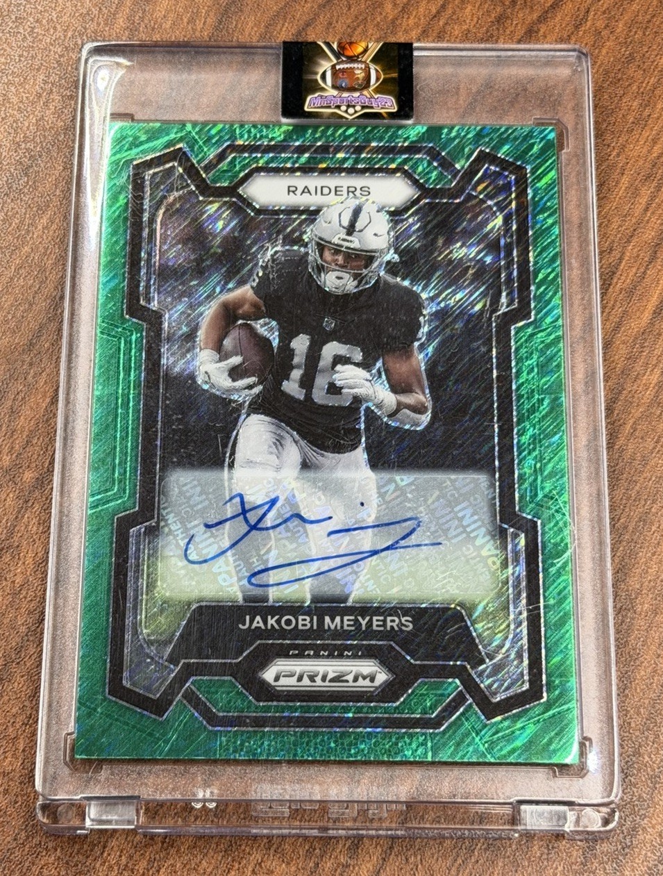 2023 Panini Prizm - Jakobi Meyers Auto /5 - Green Shimmer Raiders Jaguars