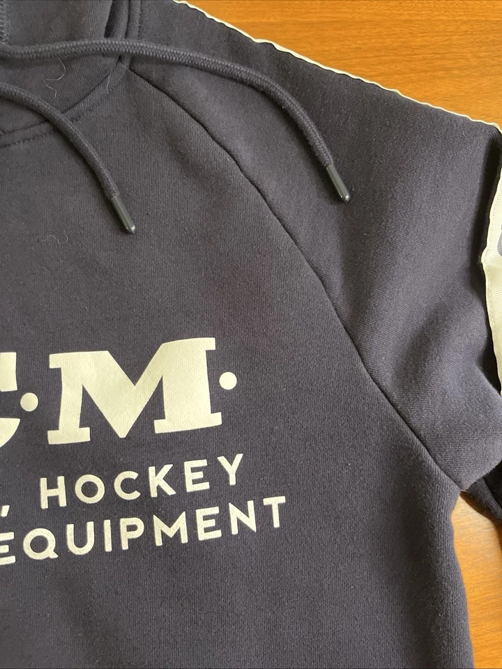 CCM Hockey Heritage Logo Polar Sudadera con Capucha Senior/Adulto-Noche Adulto S Pequeña RARA Foto 3 de 4