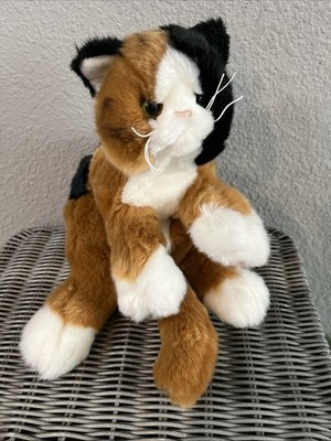 Bearington Collection Plush CALLIE Calico Cat Realistic Kitty Green Eyes 15''
